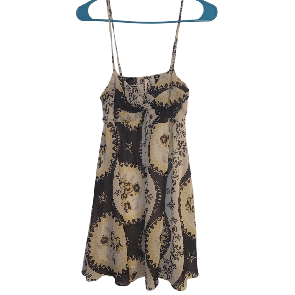 Free People Strappy Chiffon Slip Dress EUC yellow, black, wht,  blue EUC…